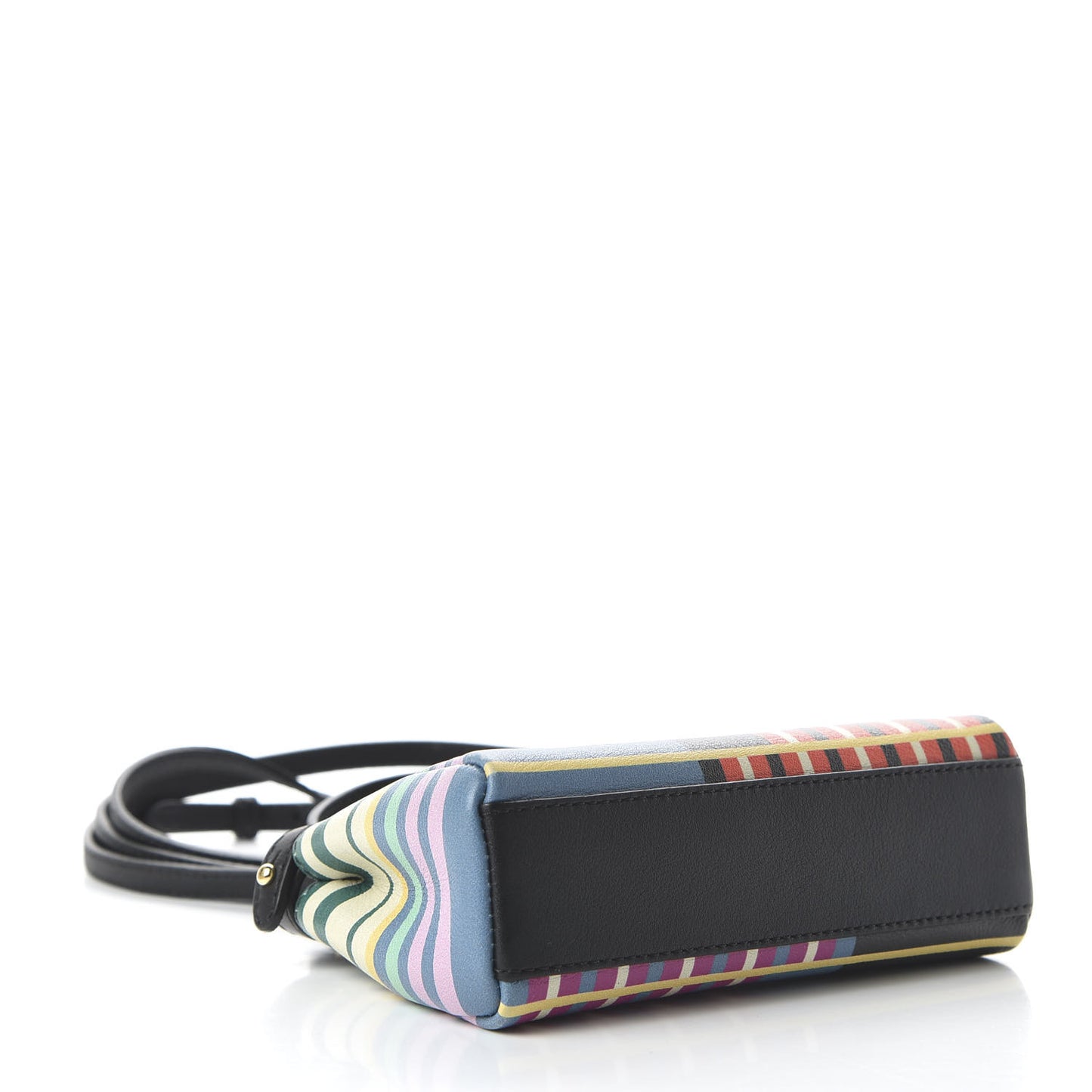 Vitello Seta Digital Print Micro Peekaboo Iconic Satchel Multicolor Black