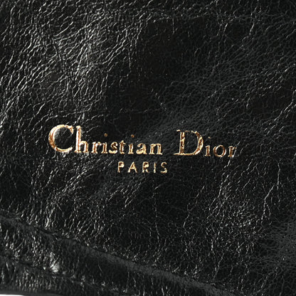 Christian Dior Crinkled Lambskin 135mm Saddle Belt Black 3 of 5