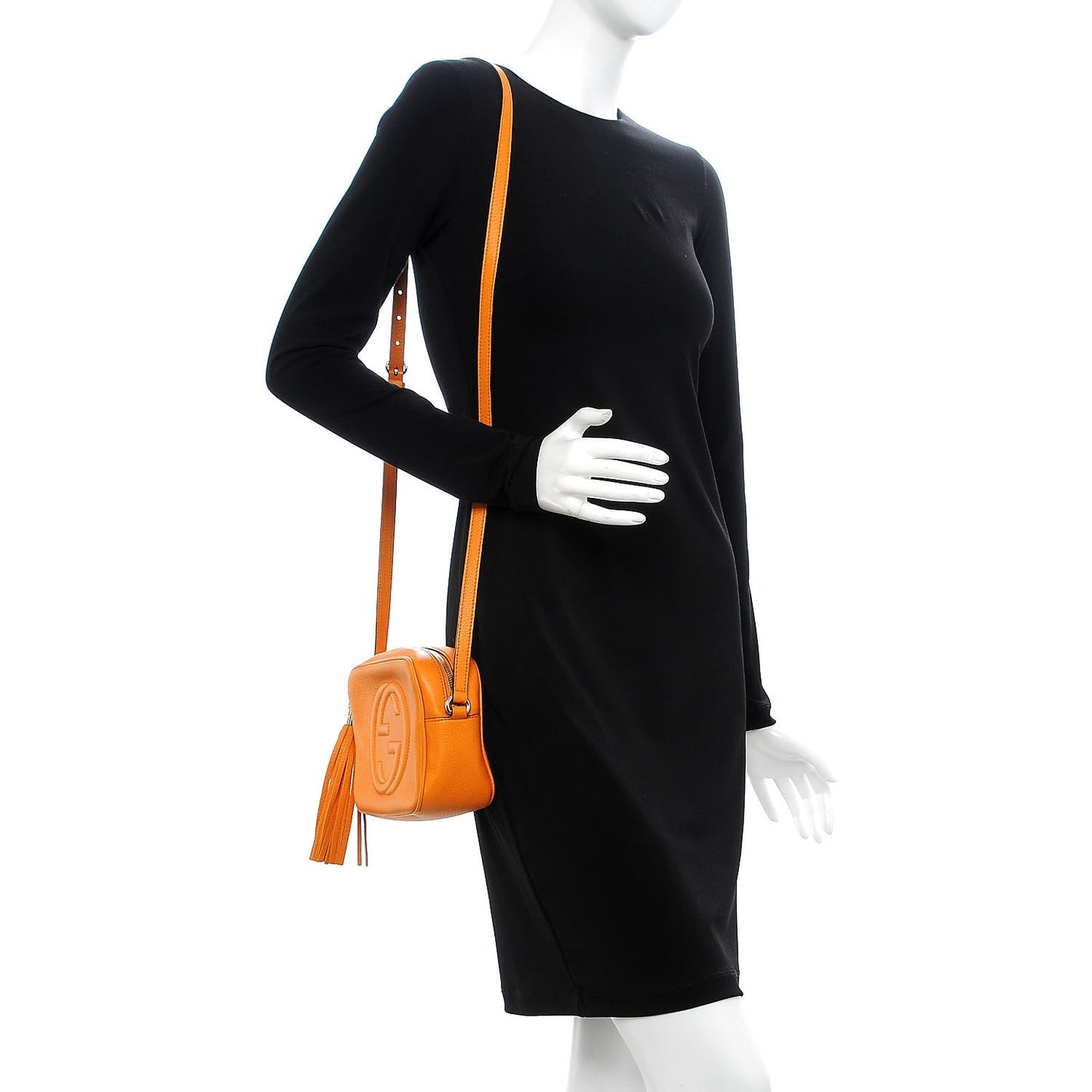 Pebbled Calfskin Small Soho Disco Bag Curcuma