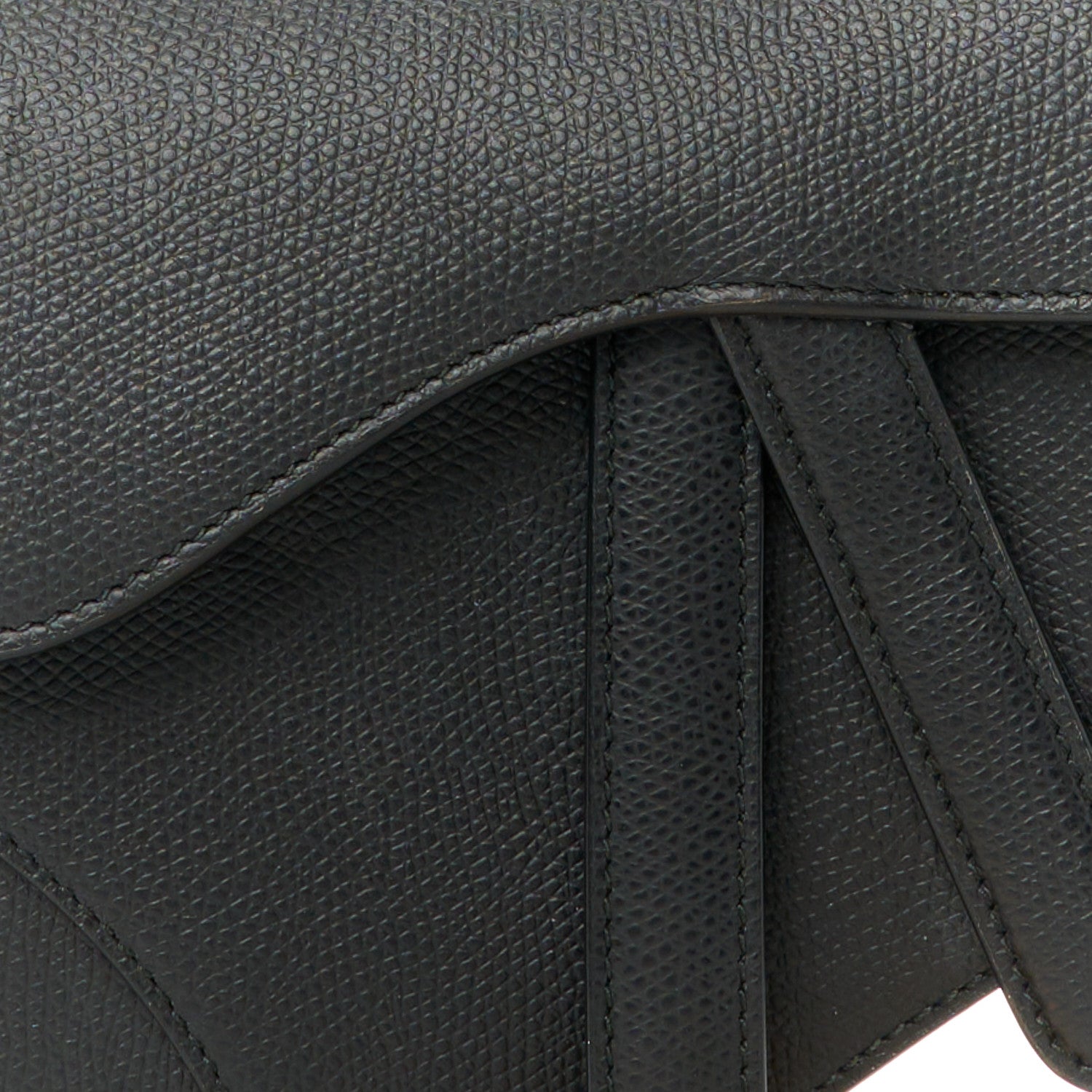 Christian Dior Grained Calfskin Mini Saddle Bag Black 8 of 11