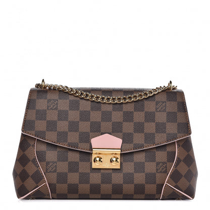 Louis Vuitton Damier Ebene Caissa Clutch Rose Ballerine 1 of 6