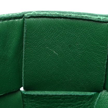 Bottega Veneta Lambskin Maxi Intrecciato Cassette Messenger Racing Green 13 of 28