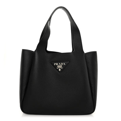 Prada Vitello Daino Soft Medium Dynamique Tote Black 1 of 9