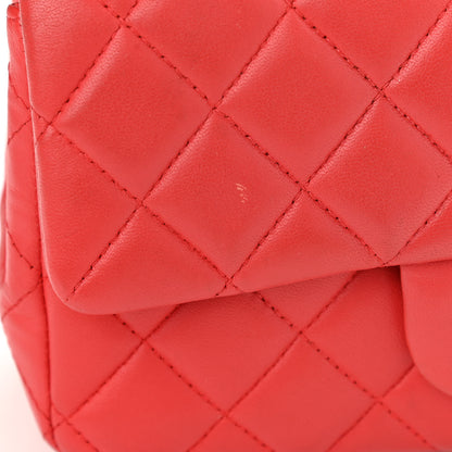 Chanel Lambskin Quilted Mini Rectangular Flap Red 14 of 16