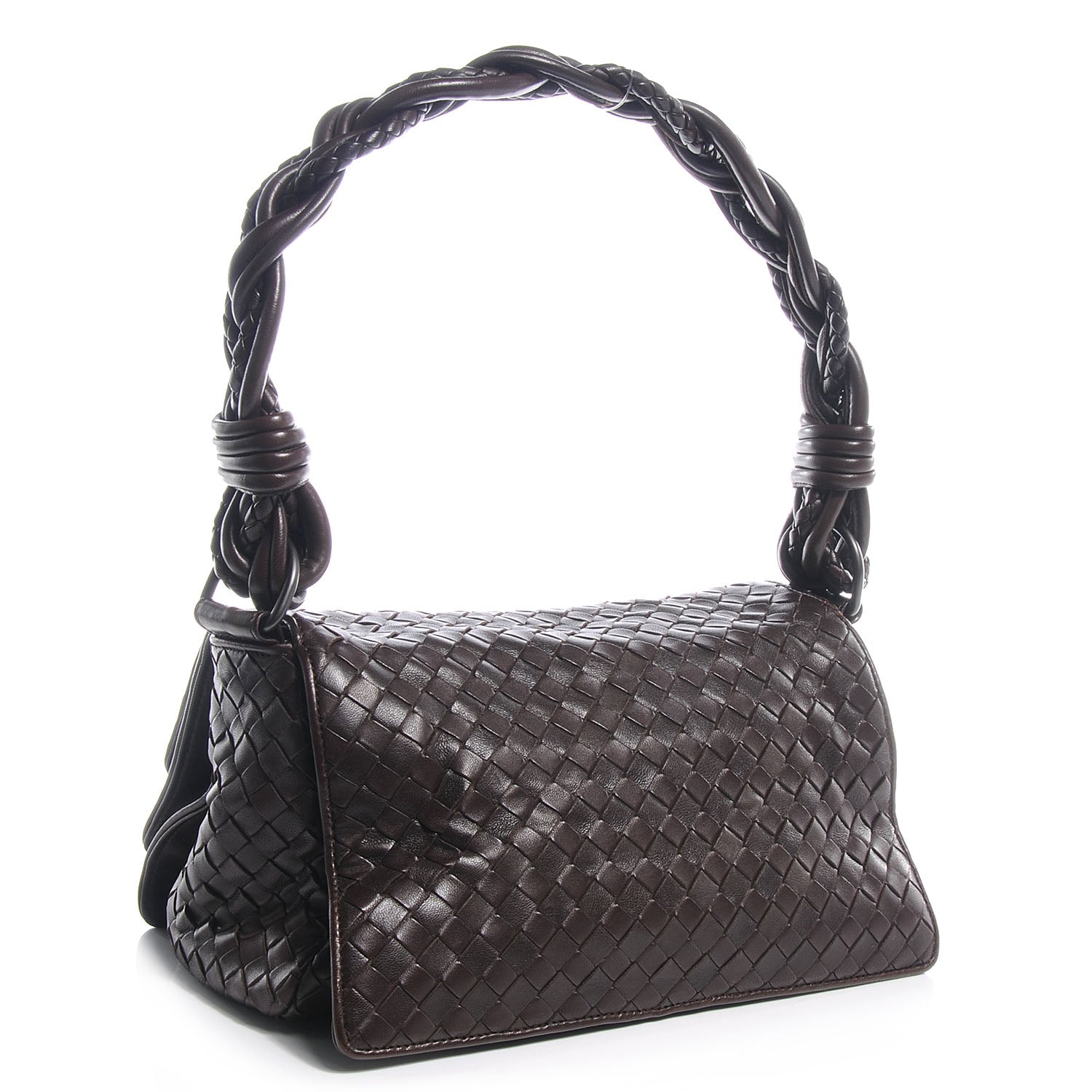 Bottega Veneta Nappa Intrecciato Small Flap Ebano 3 of 8