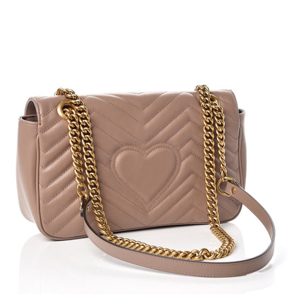 Gucci Calfskin Matelasse Small GG Marmont Shoulder Bag Porcelain Rose 3 of 9