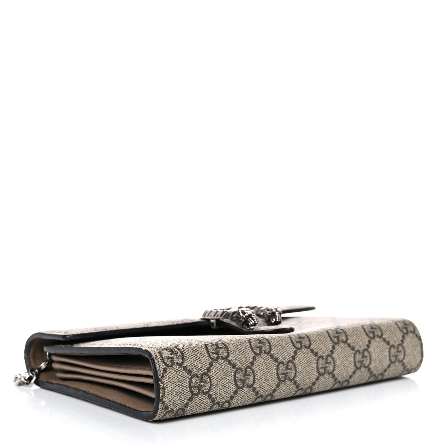 Gucci GG Supreme Monogram Mini Dionysus Chain Wallet Beige Taupe 4 of 22