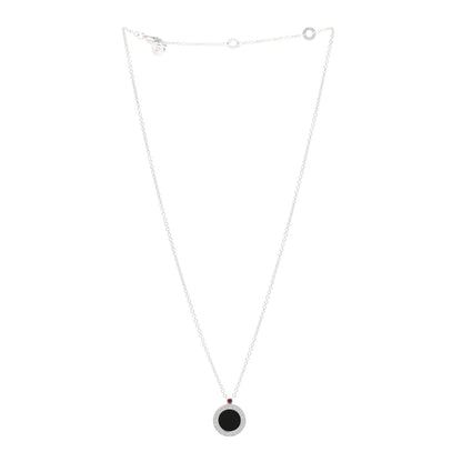 Bulgari Sterling Silver Black Onyx Ruby Save The Children Anniversary Pendant Necklace 3 of 7