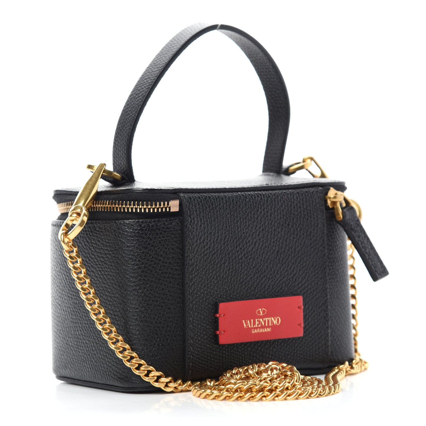 Grained Calfskin VSling Vanity Case Black