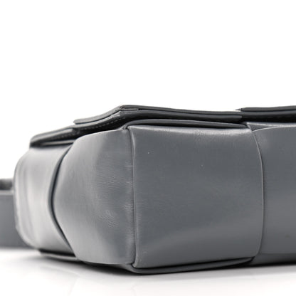 Bottega Veneta Paper Calfskin Maxi Intreccio Extra Mini Cassette Crossbody Bag Grey 9 of 10