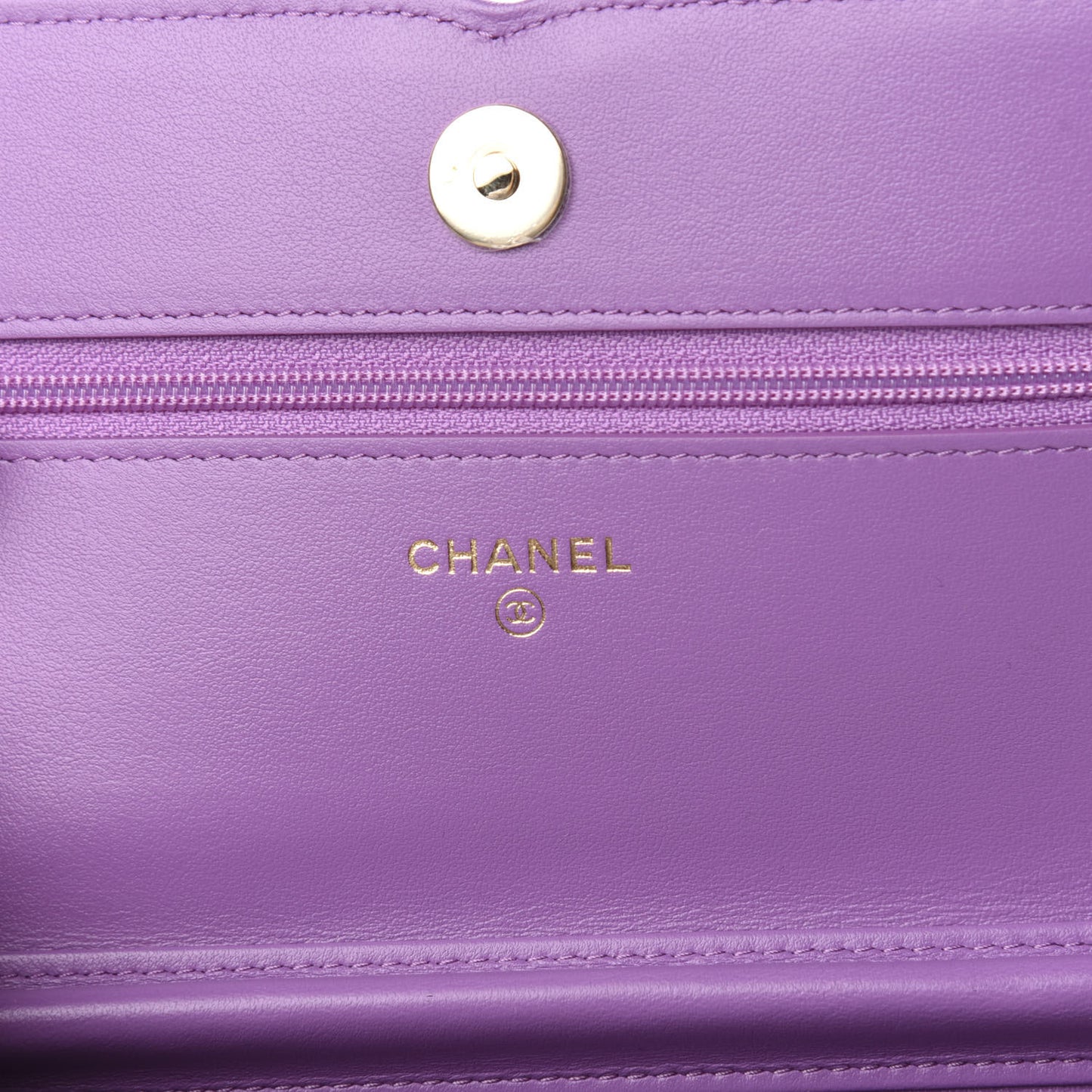 Caviar Quilted CC Filigree Wallet On Chain WOC Purple