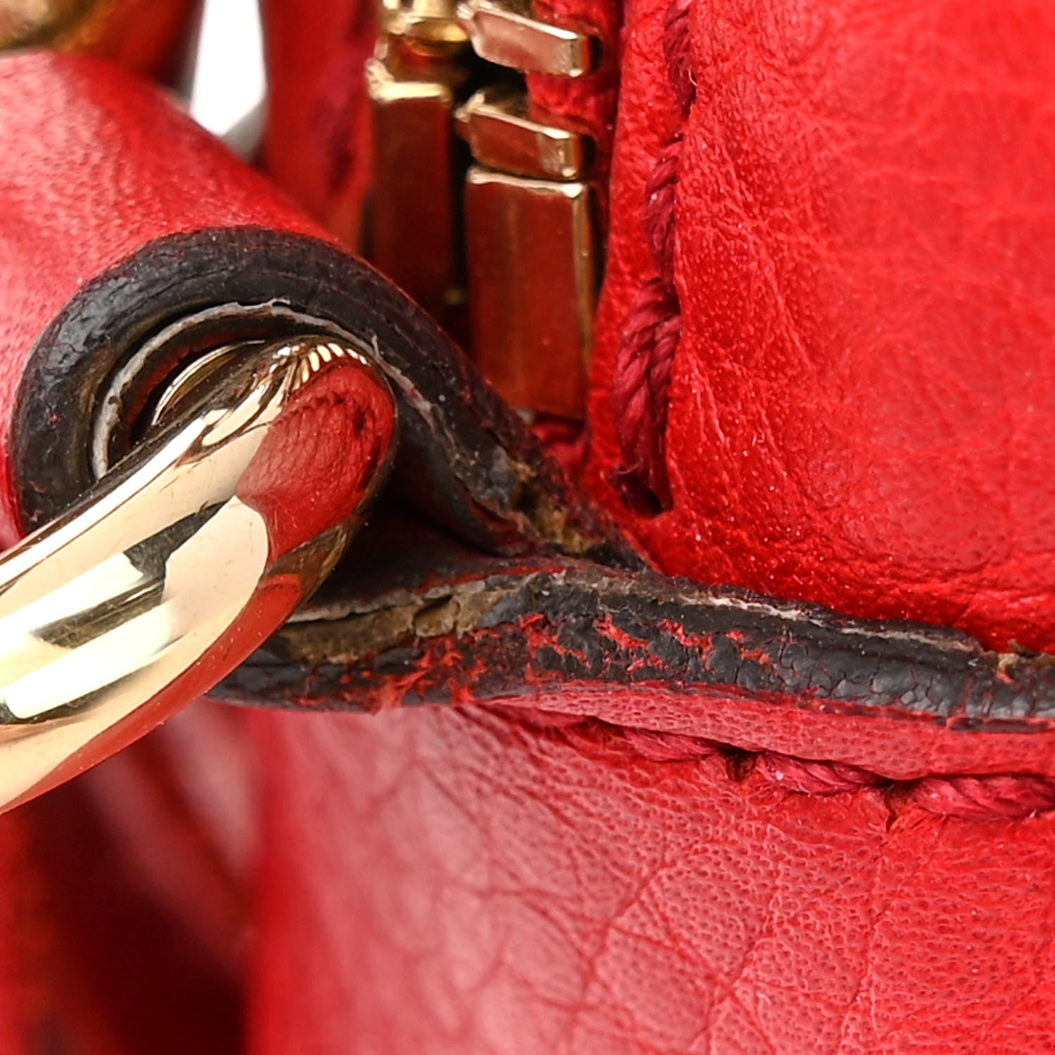 Gucci Pebbled Calfskin Small Soho Disco Bag Tabasco Red 13 of 14