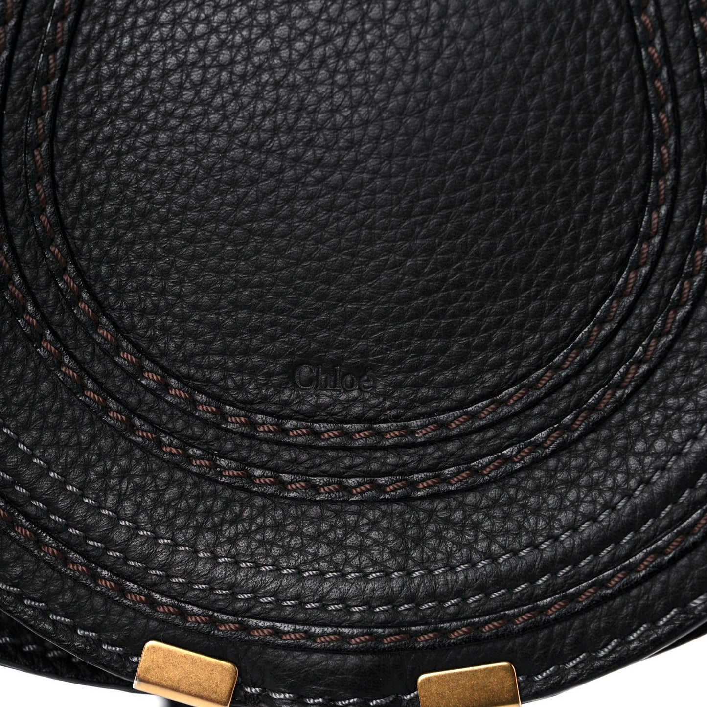 Calfskin Mini Marcie Round Crossbody Bag Black