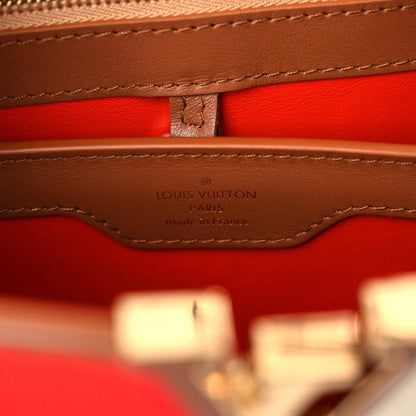 Louis Vuitton Canvas Calfskin Embroidered Braided Monogram Capucines BB Red 6 of 9