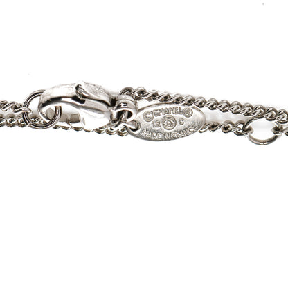 Chanel Crystal Large CC Necklace Silver 5 of 5