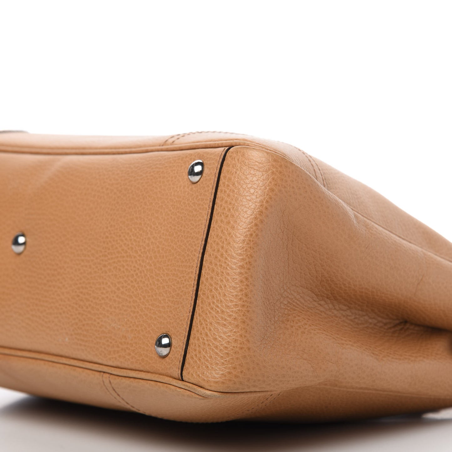 Pebbled Calfskin Medium Princy Tote Beige