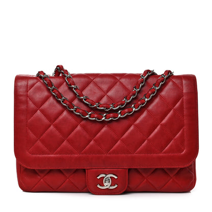 Chanel Lambskin Large Coco Rider Flap Red 1 of 8