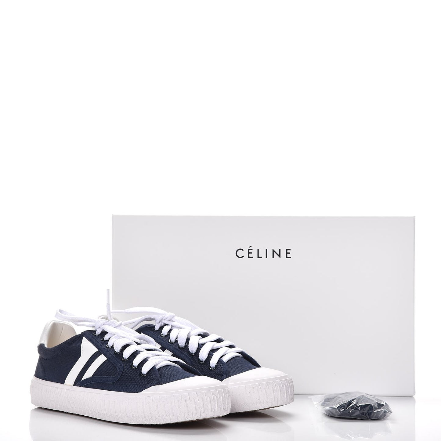 Canvas Plimsole Sneakers 37 Navy White