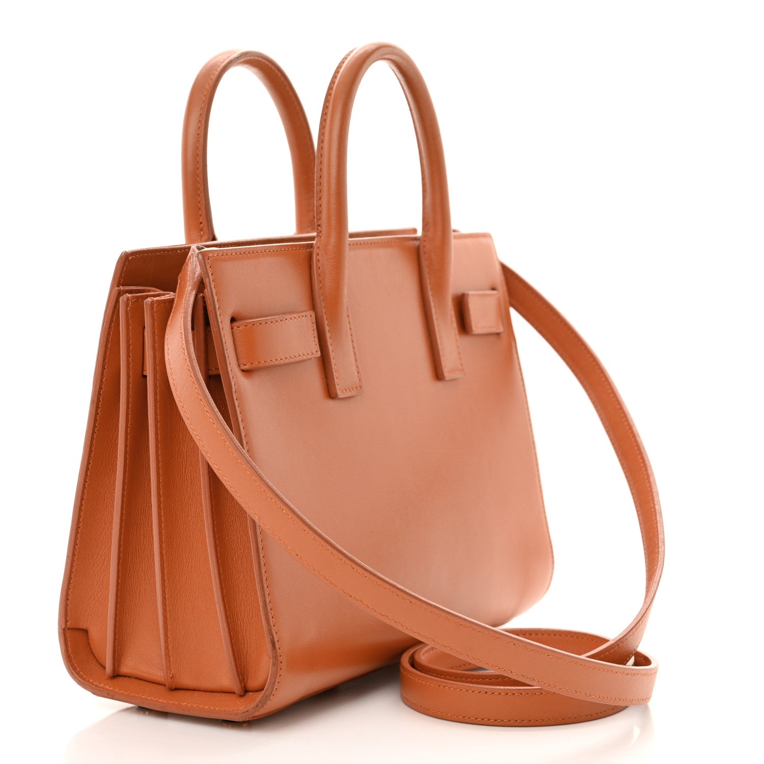 Saint Laurent Calfskin Nano Sac De Jour Orange 3 of 13