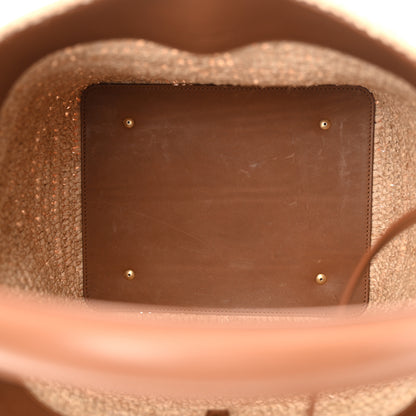 Saint Laurent Raffia Vegetable Le 37 Bucket Bag Naturel Brick 6 of 16