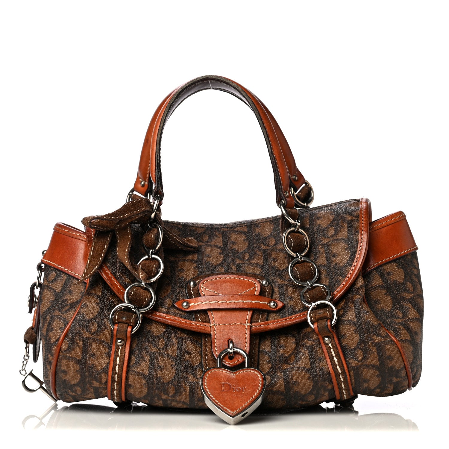 Christian Dior Monogram Romantique Trotter Flap Bag Brown 1 of 6