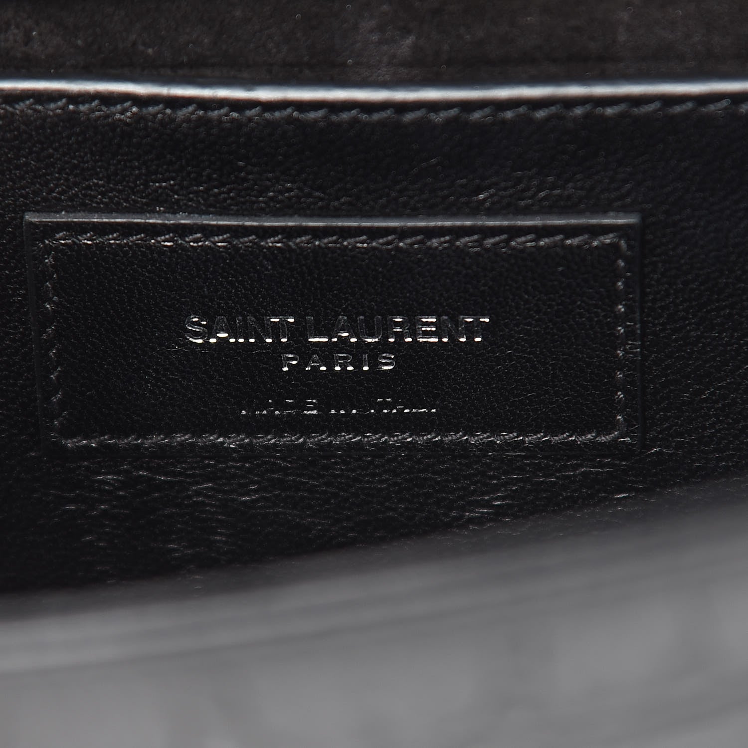 Saint Laurent Calfskin Crocodile Embossed Monogram Small Kate Tassel Satchel Black 6 of 12