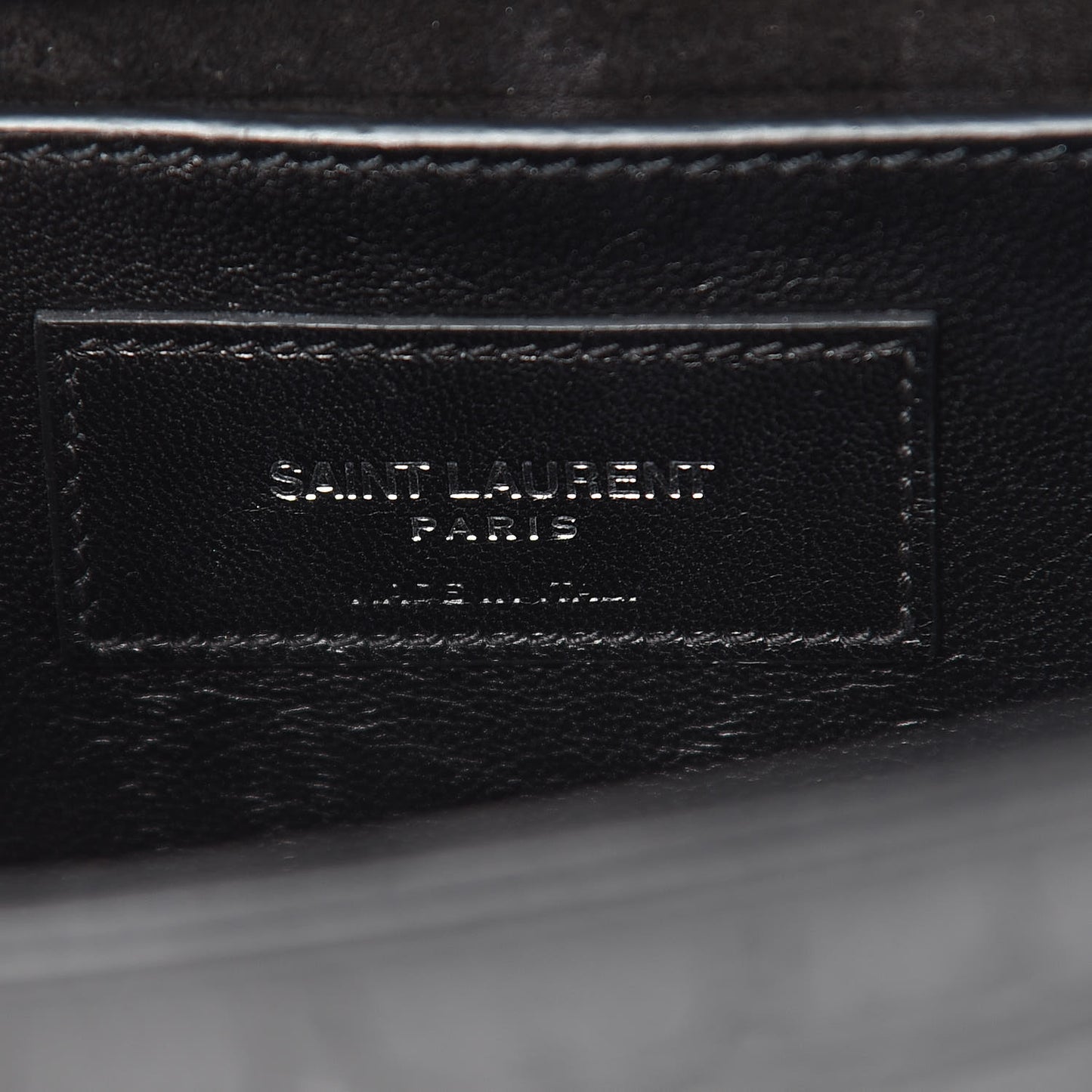 Calfskin Crocodile Embossed Monogram Small Kate Tassel Satchel Black