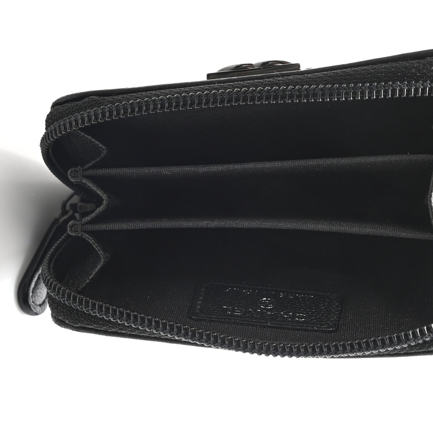 Chanel Caviar Quilted Boy Zip Around Coin Purse Wallet So Black 5 of 9