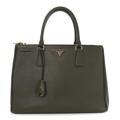 Prada Saffiano Medium Galleria Double Zip Tote Militare 1 of 9