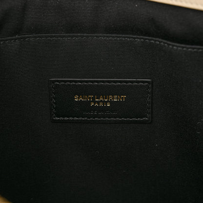 Saint Laurent Calfskin Matelasse Monogram Cassandre Tablet Pouch Sea Salt 6 of 10