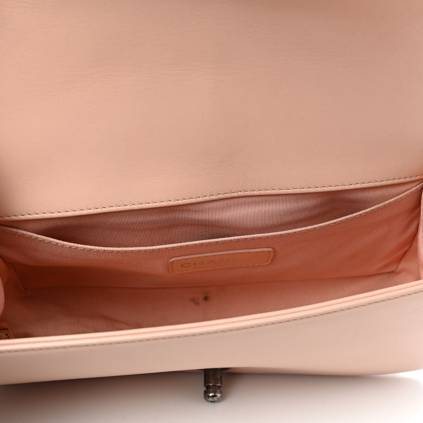 Calfskin Quilted Medium Boy Flap Light Pink