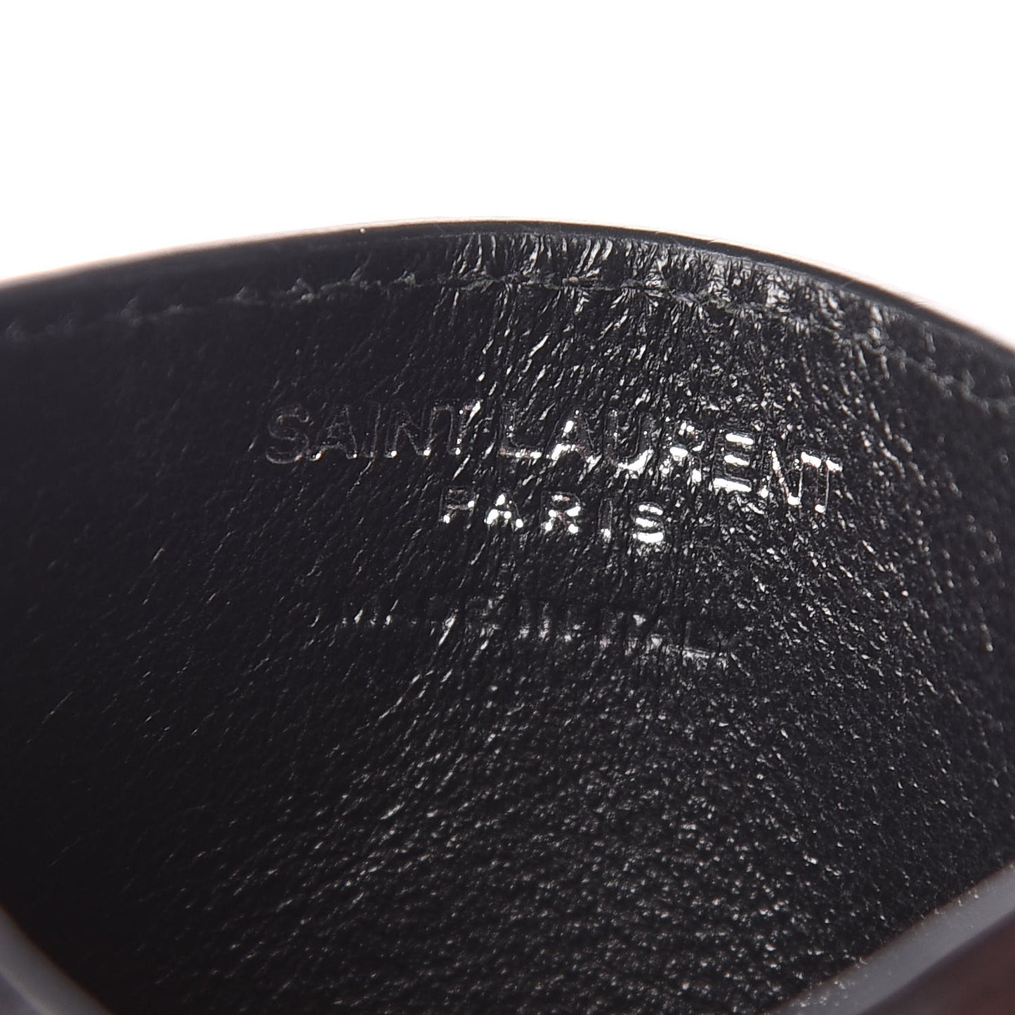 Calfskin Crocodile Embossed Monogram Credit Card Case Black