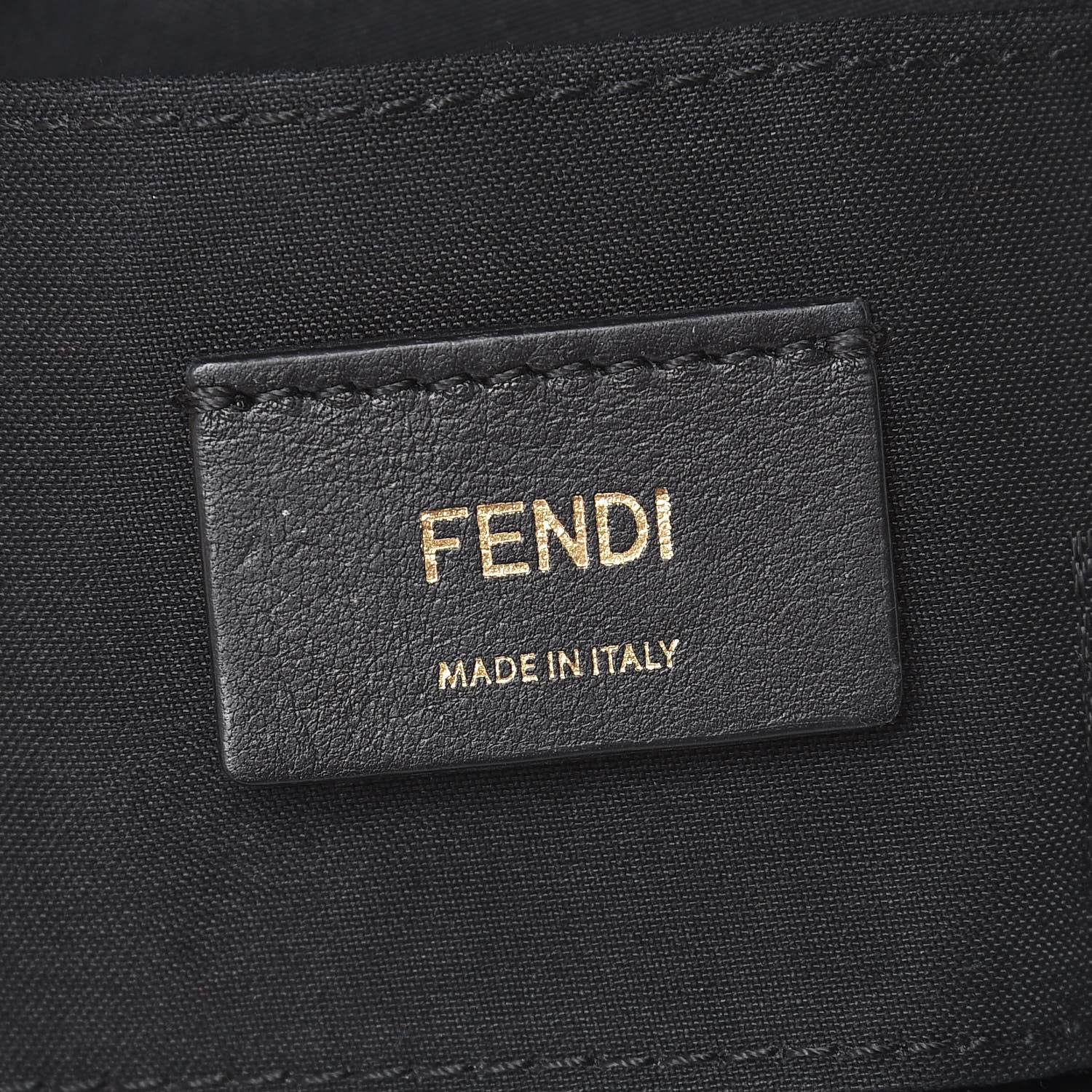 Fendi Glazed Fabric Vitello Century F is Fendi FF 1974 Stamp Patch Camera Case Mogano Panna Black 6 of 13