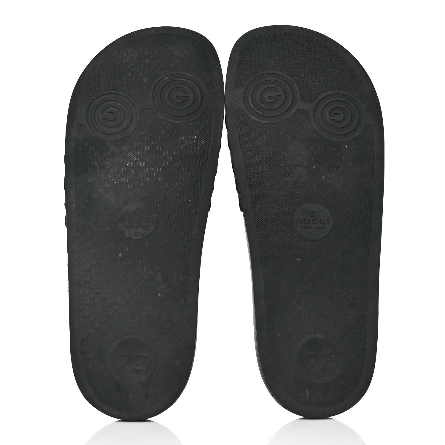 Gucci Rubber Matelasse Womens Slide Sandals 41 Black 5 of 8