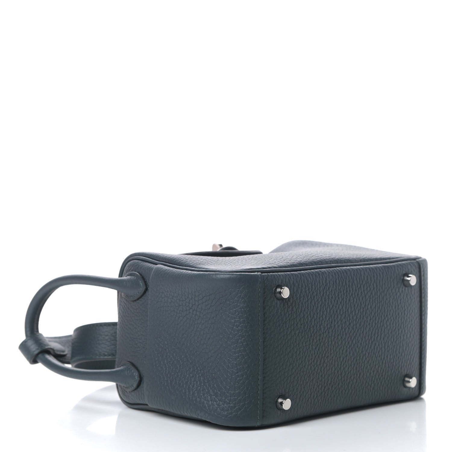 Hermes Taurillon Clemence Mini Lindy 20 Vert Cypress 2 of 3