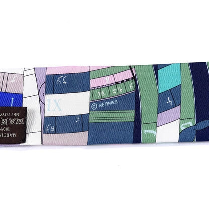 Hermes Silk Astrologie Nouvelle Twilly Rose Ivory Vert 4 of 4