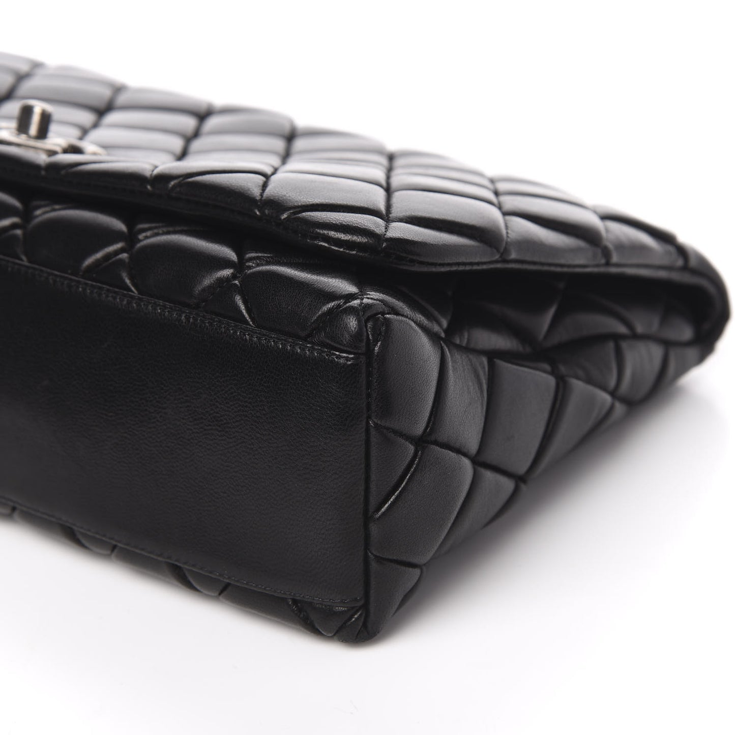 Lambskin Large New Bubble Flap Black