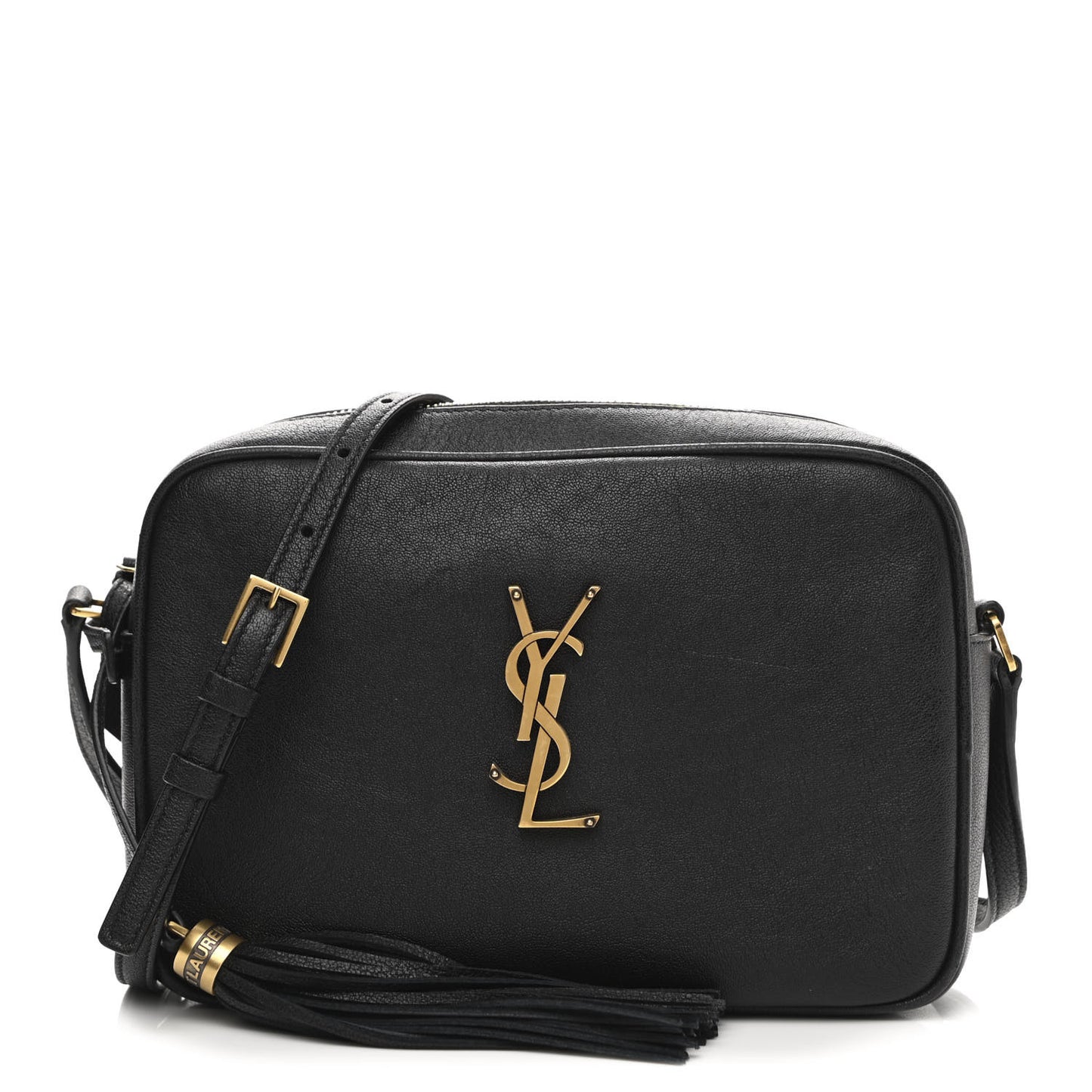 Lambskin Monogram Small Lou Camera Bag Black