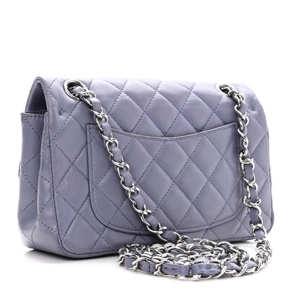 Chanel Lambskin Quilted Mini Rectangular Flap Light Purple 3 of 12