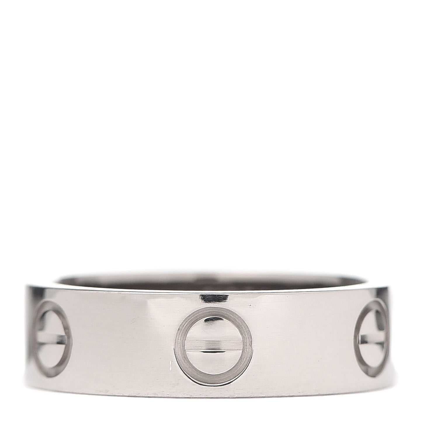 18K White Gold 5.5mm LOVE Ring 52 6