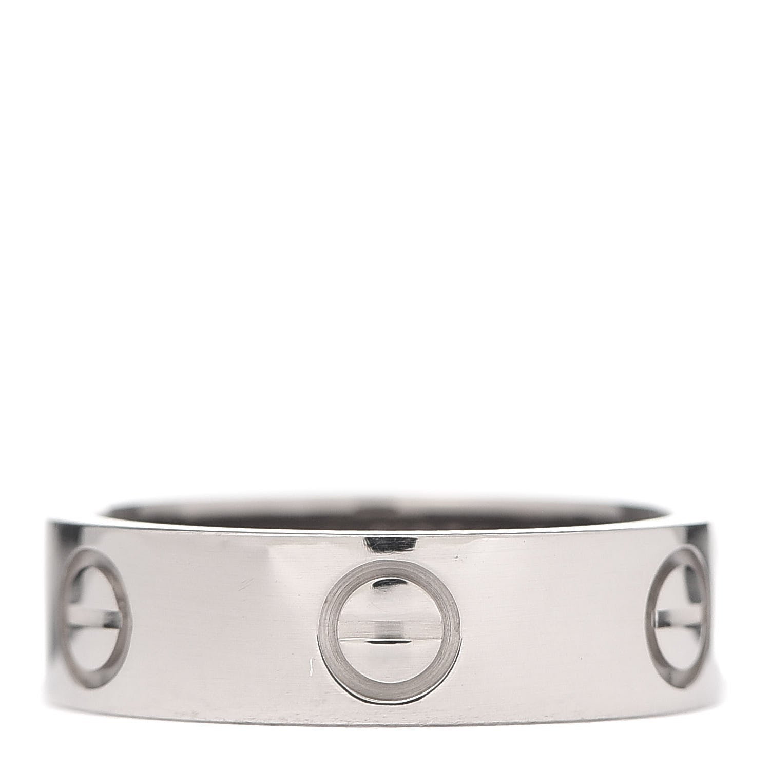 Cartier 18K White Gold 5.5mm LOVE Ring 52 6 1 of 4