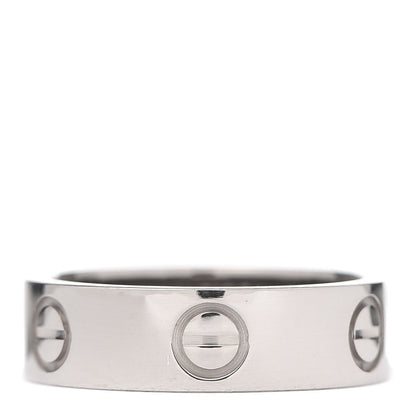 Cartier 18K White Gold 5.5mm LOVE Ring 52 6 1 of 4