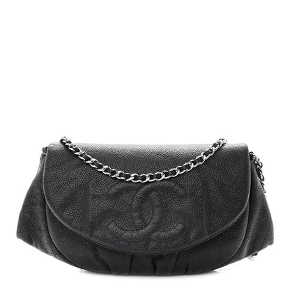 Chanel Caviar Half Moon Wallet On Chain WOC Black 1 of 13