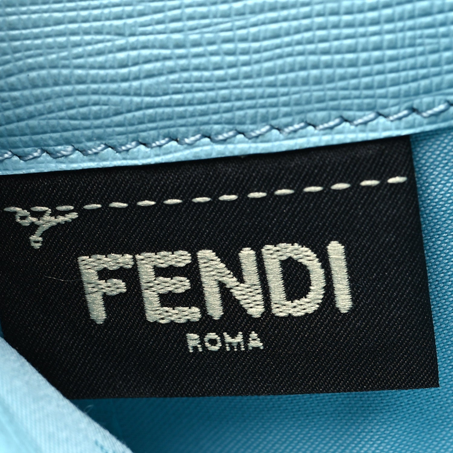 Fendi Vitello Elite Flowerland Continental Wallet On Chain Blue 7 of 11
