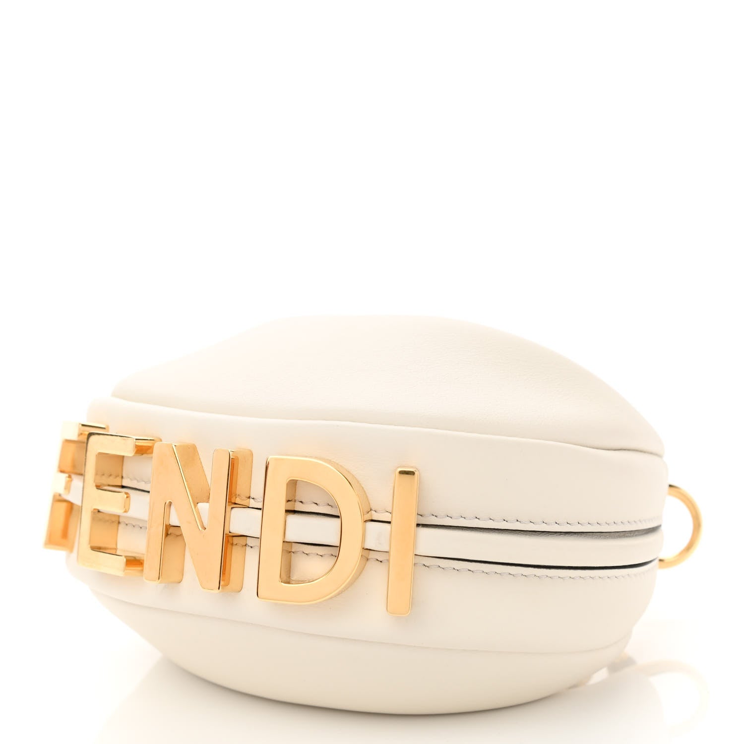 Fendi Vitello Grace Matte Nano Fendigraphy Hobo Charm White Ice 9 of 10