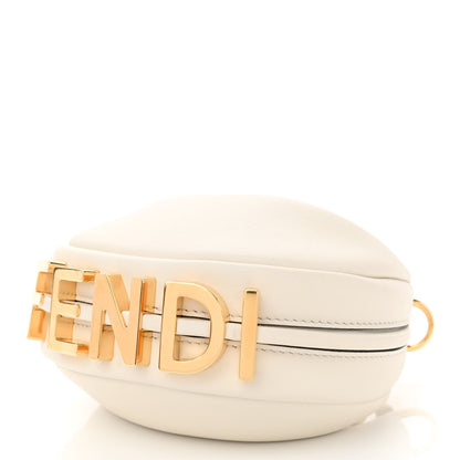 Fendi Vitello Grace Matte Nano Fendigraphy Hobo Charm White Ice 9 of 10