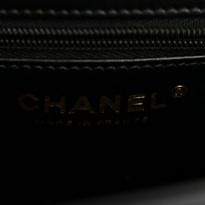 Chanel Shiny Aged Calfskin Quilted Nano Kelly Shopper Black 6 of 14