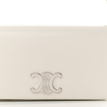Celine Shiny Calfskin Trapeze Triomphe Bag White 7 of 13