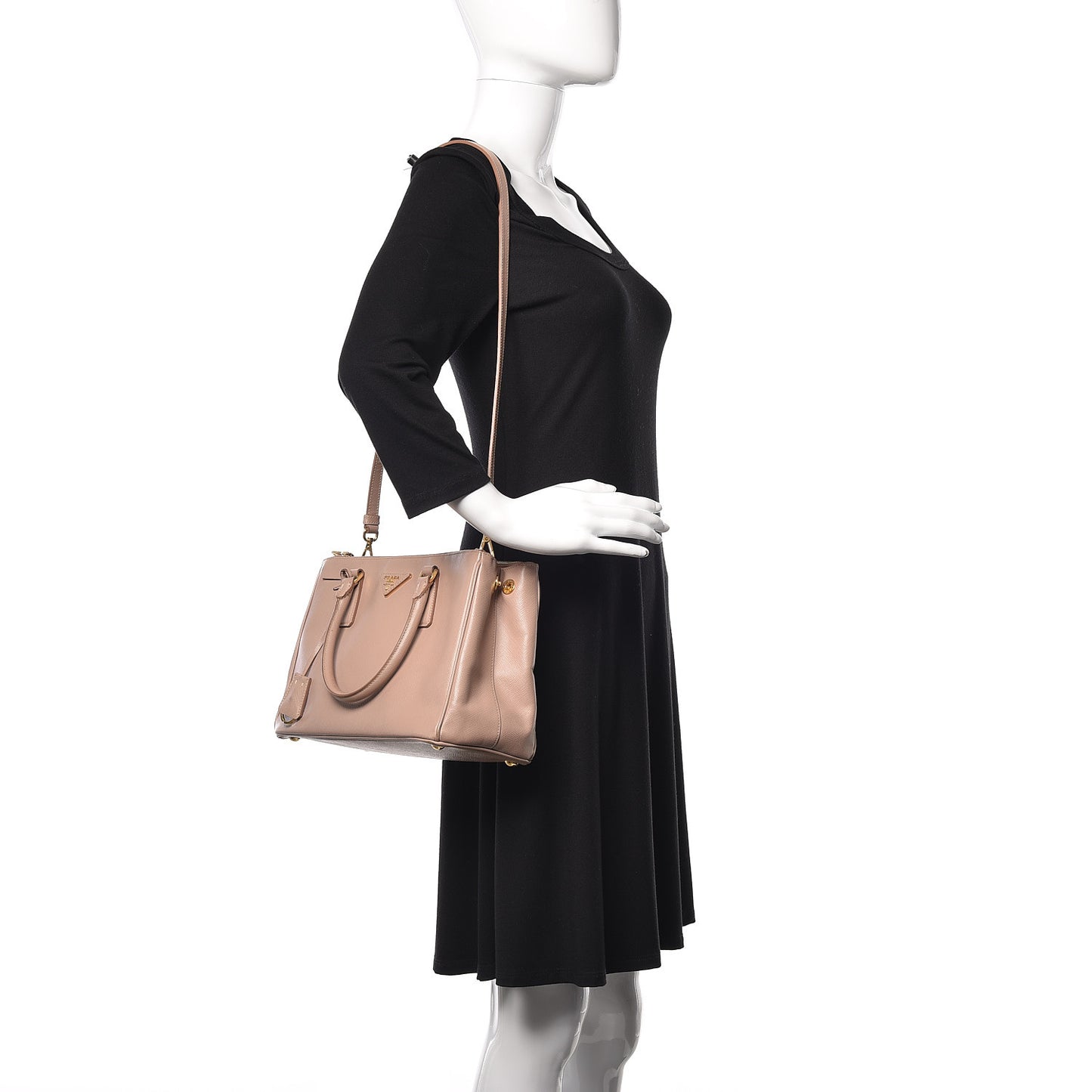 Saffiano Small Galleria Double Zip Tote Cammeo