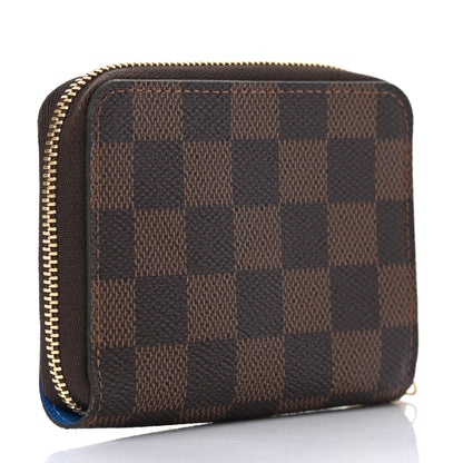 Louis Vuitton Damier Ebene 2019 Christmas Animation Zippy Coin Purse Blue 3 of 7